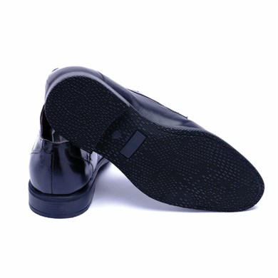 İtalyan Stil Hakiki Bufalo Derisi Klasik Siyah Erkek Ayakkabı