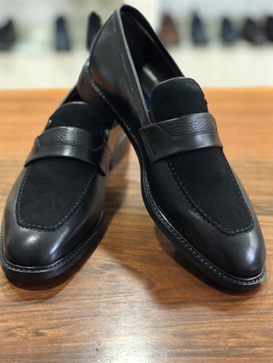 Roma Stil Hakiki Geyik Derisi Handmade Erkek Loafer Ayakkabı